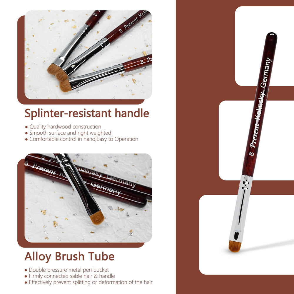 Present four brushes lined on wood surface illustrating set variety benefit