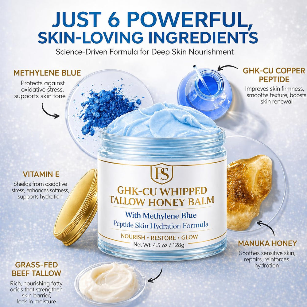 Prestige Supply open top revealing smooth blue whipped tallow texture that indicates rich hydration