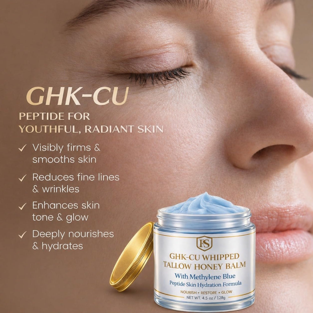 Prestige Supply scoop of balm on finger showing whipped consistency for effortless application