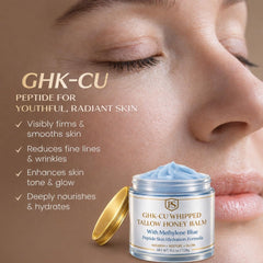 Prestige Supply scoop of balm on finger showing whipped consistency for effortless application