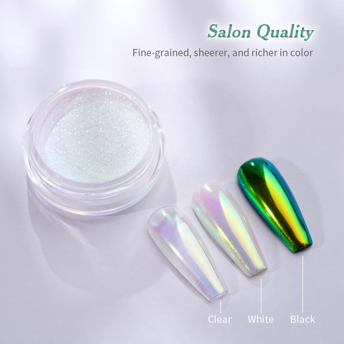 Pretty Diva included sponge applicators displayed for easy and precise application