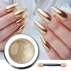 Pretty Diva jar front view showing champagne gold mirror pigment benefit