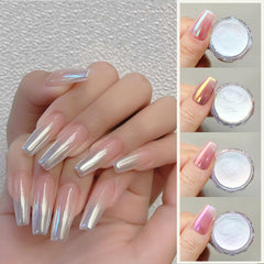 Pretty Diva finished manicure lifestyle shot highlighting iridescent, photo-ready shine