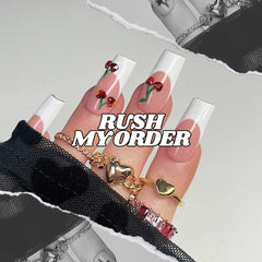 Pretty Diva stickers applied to French tips showing polished accent effect
