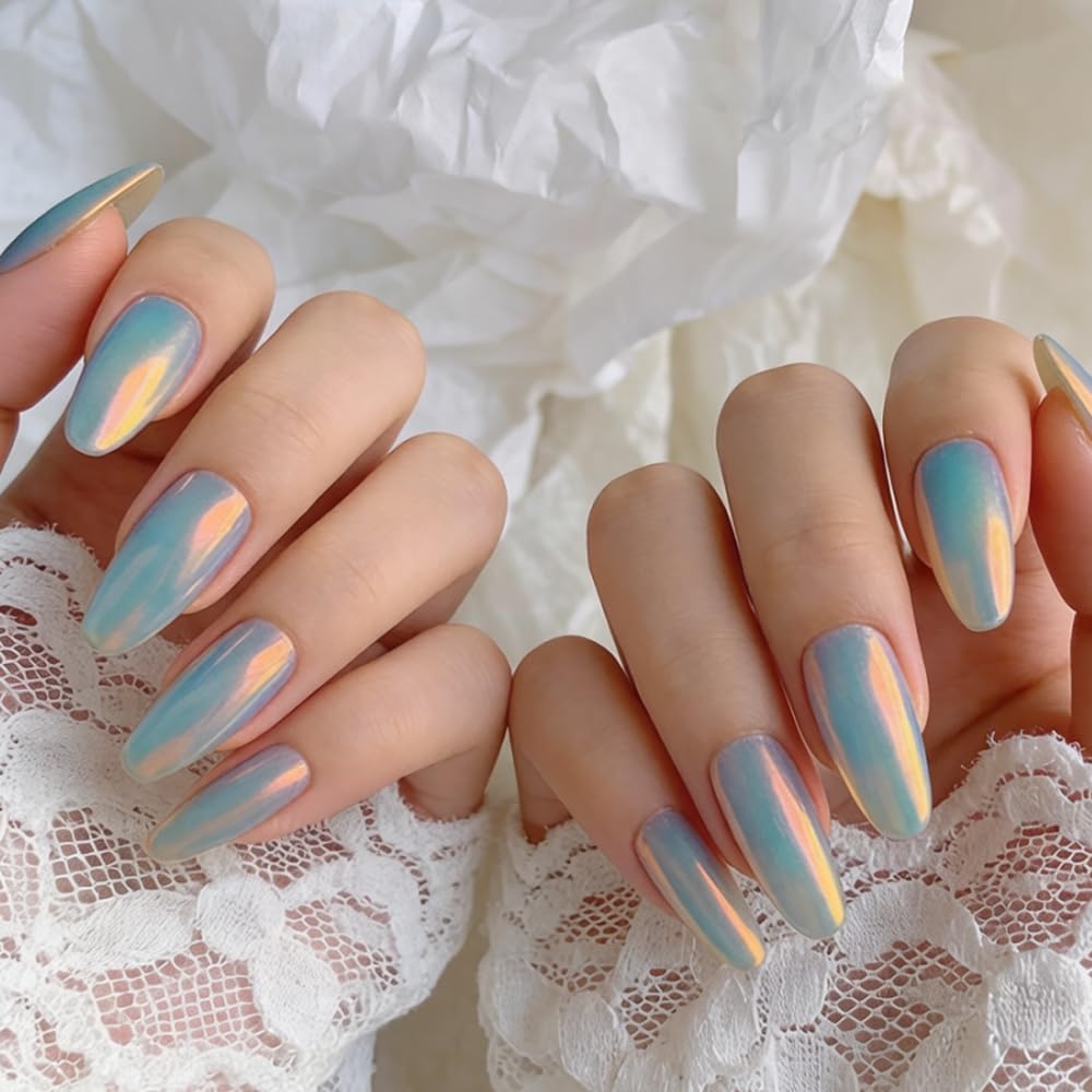 Pretty Diva manicure in a salon environment demonstrating professional metallic results