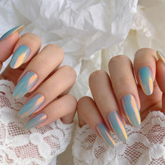 Pretty Diva manicure in a salon environment demonstrating professional metallic results