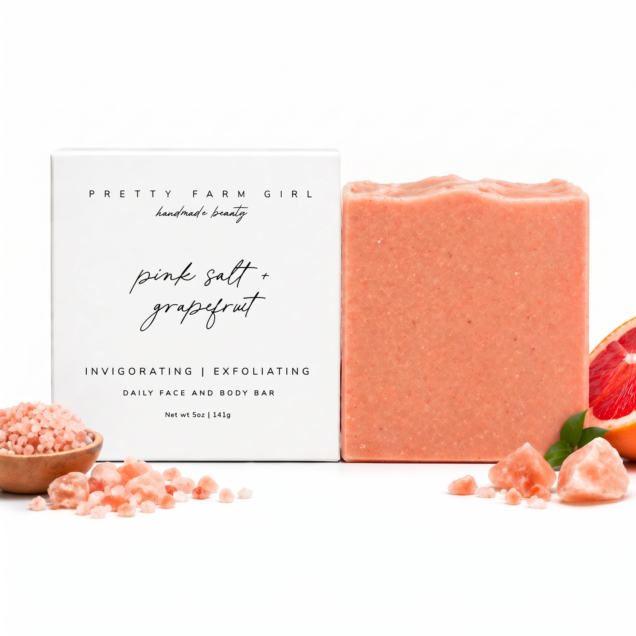 Pretty Farm Girl front packaging showing natural soap benefits