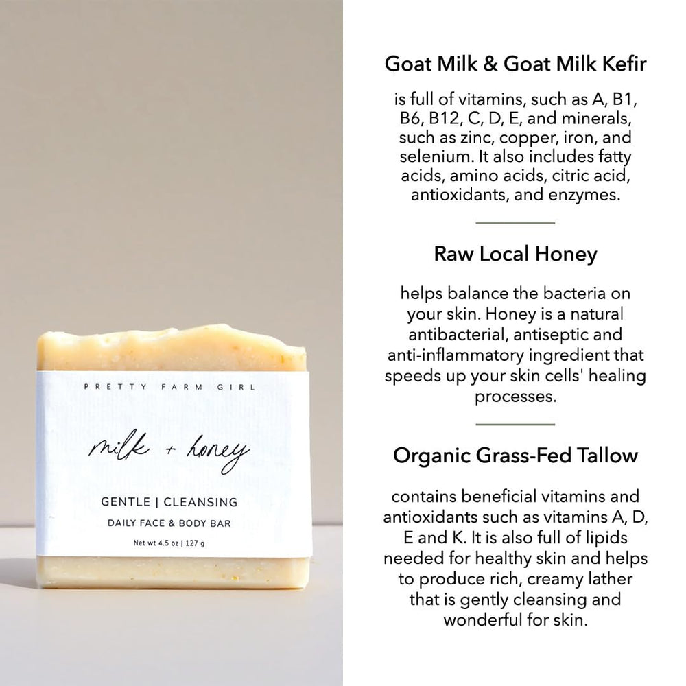 Pretty farm girl soap lather in hand demonstrating gentle cleansing