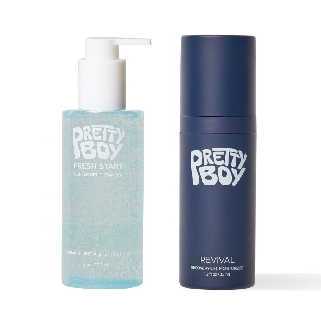 Prettyboy front packaging bundle shows products and benefits of hydration