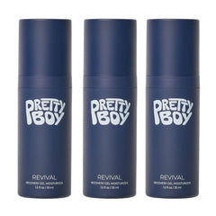 Prettyboy front packaging of Revival three-count pack showing clean design and portability
