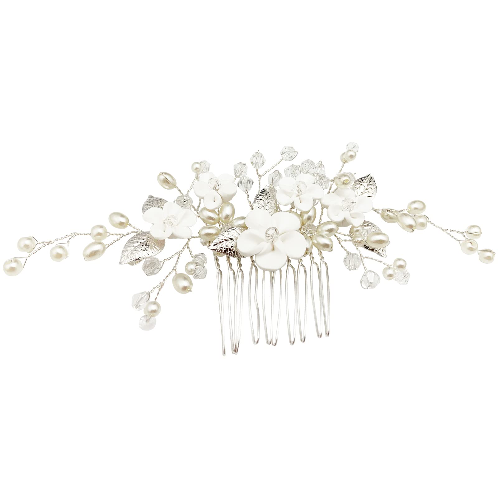 PrettyLife comb and alloy wire back detail shows secure grip and flexible shaping