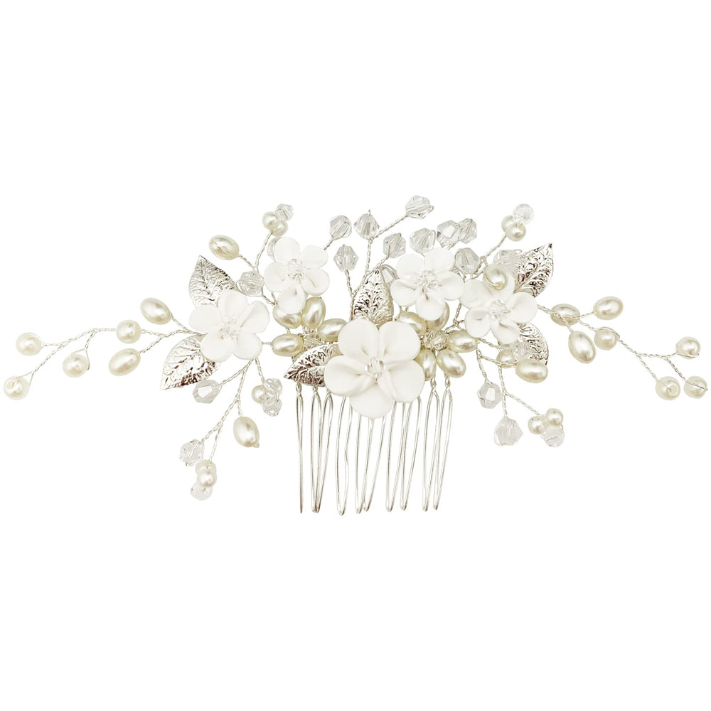 PrettyLife faux pearl and rhinestone detail emphasizes sparkle and refined finish