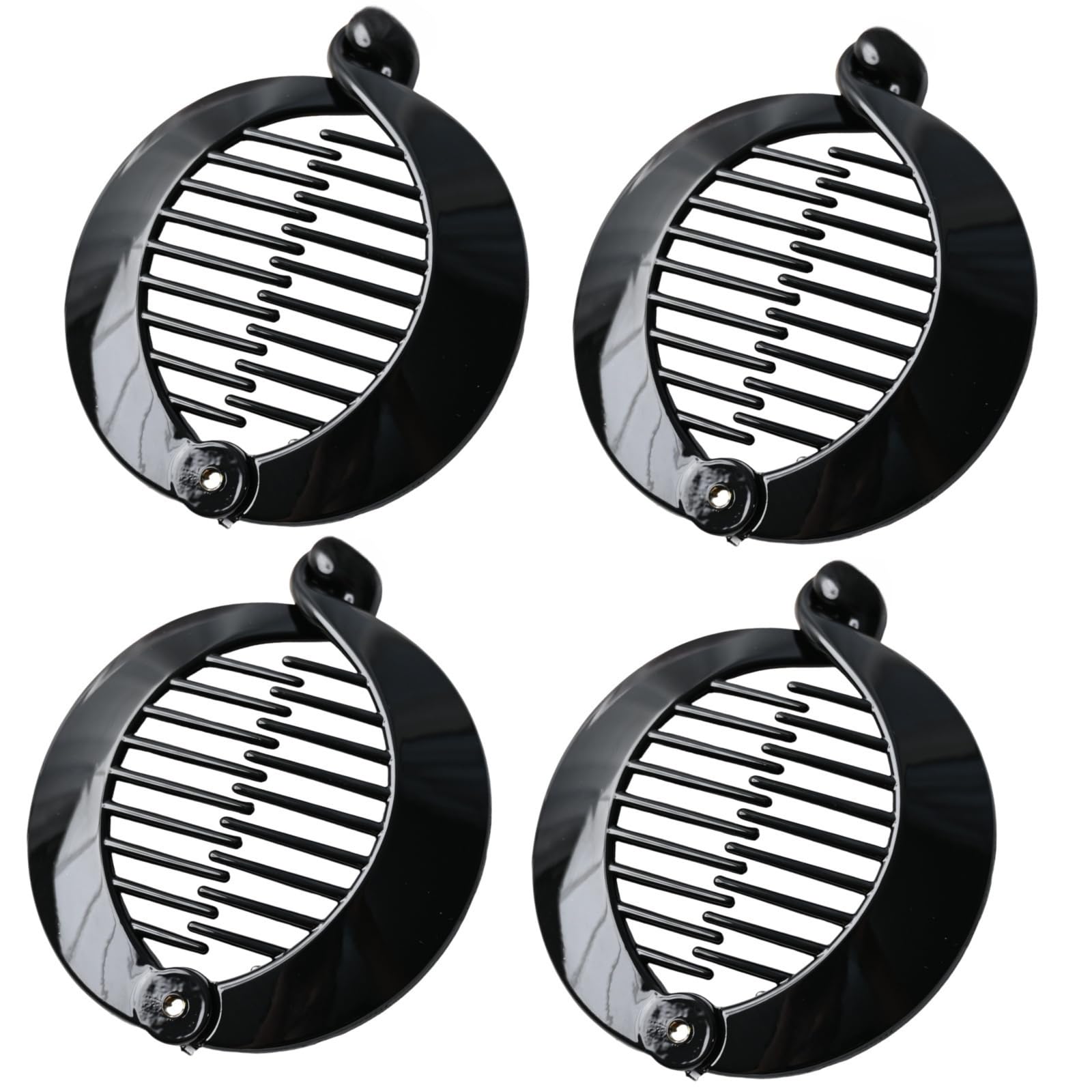 Prettyou front view of 4-pack banana clips showing color variety and secure hold