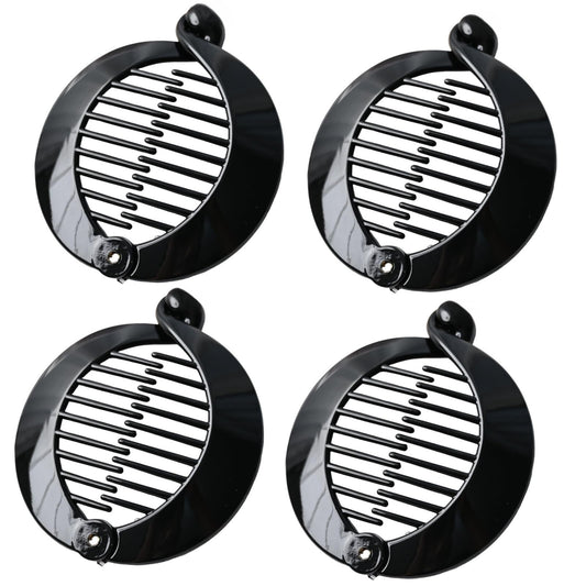 Prettyou front view of 4-pack banana clips showing color variety and secure hold