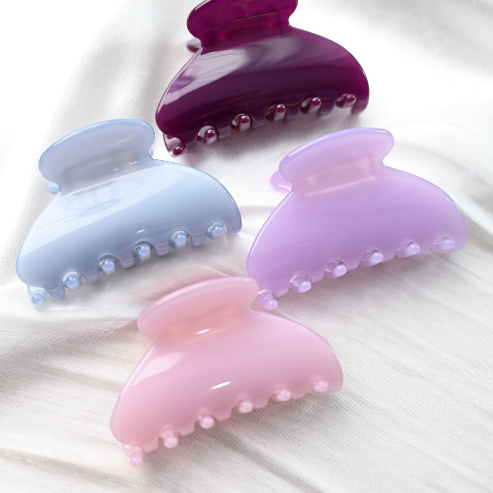Prettyou side profile of hair claw highlighting secure jaw and spring