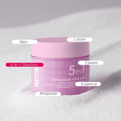 PRETTYSKIN cream texture swipe demonstrating lightweight, non-greasy finish for comfort