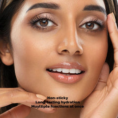 PRETTYSKIN cotton pad application illustrating smoothening and hydration effect