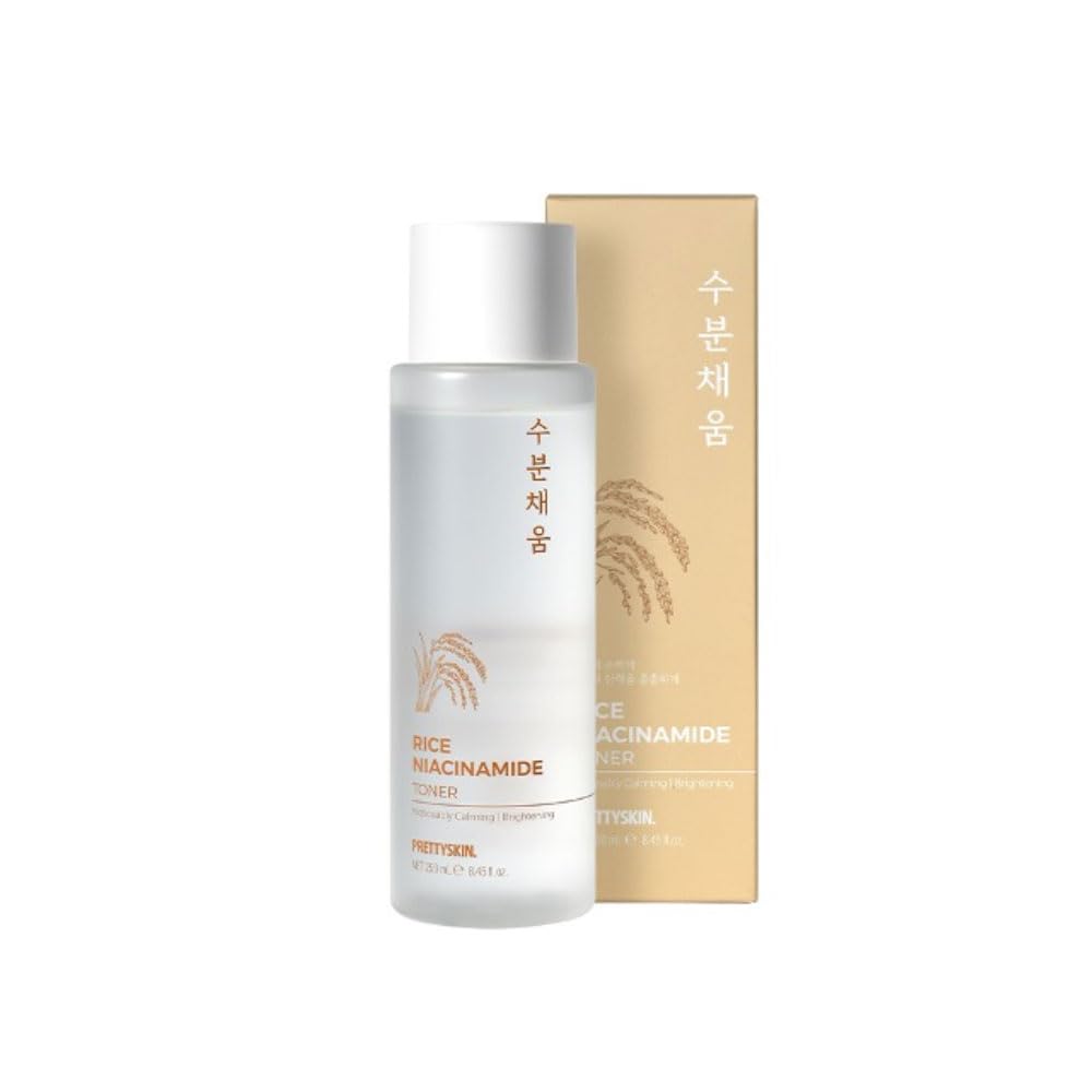 PRETTYSKIN bottle front view showing clean design and clear toner benefits