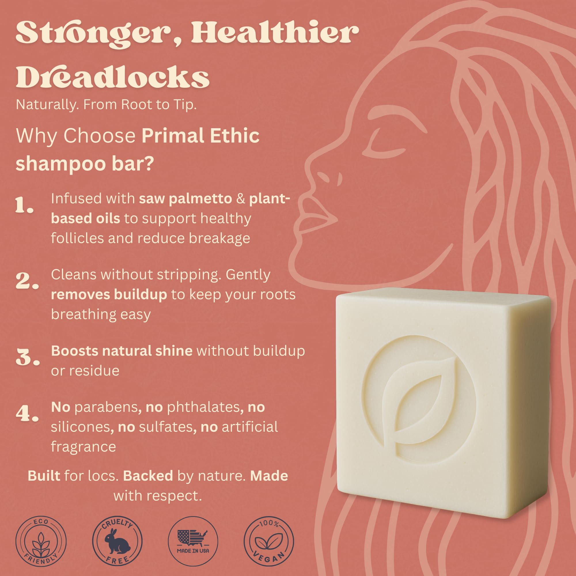 Primal Ethic bar texture close-up highlighting gentle, residue-free formula