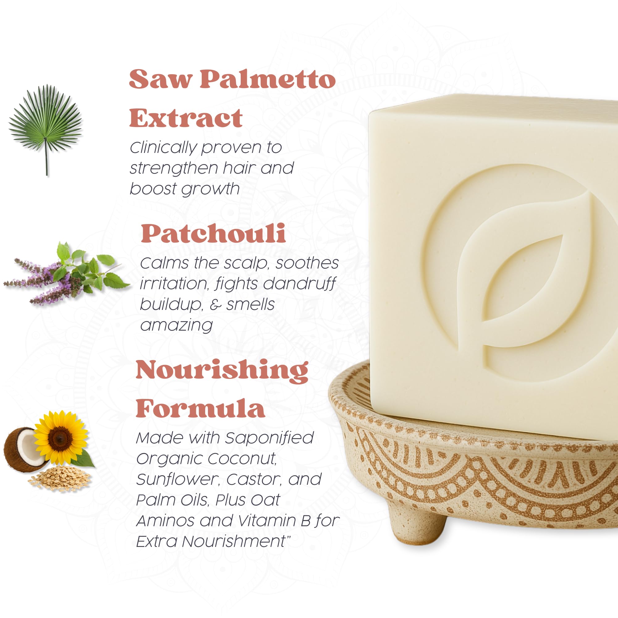 Primal Ethic shampoo bar in hand demonstrating compact, TSA-ready size