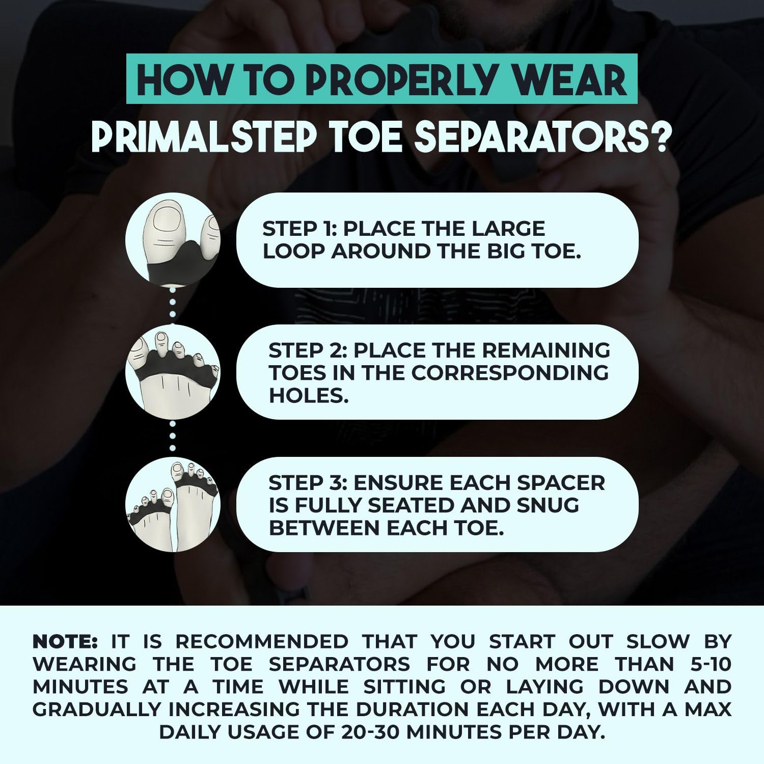 PRIMALSTEP label and size marking for correct fit guidance