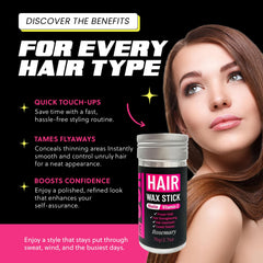 Prime Look wax stick before and after slick-back style showing defined control