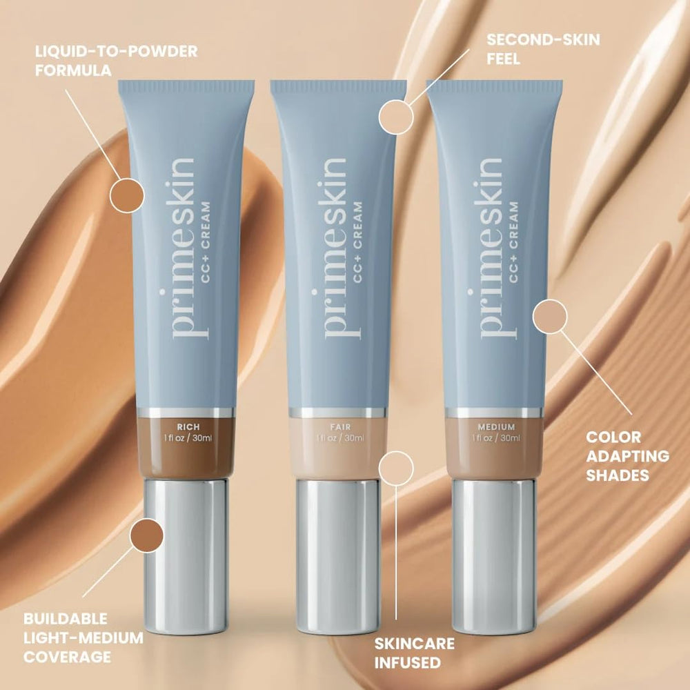 PRIME PROMETICS on mature woman in natural light illustrating subtle coverage benefit