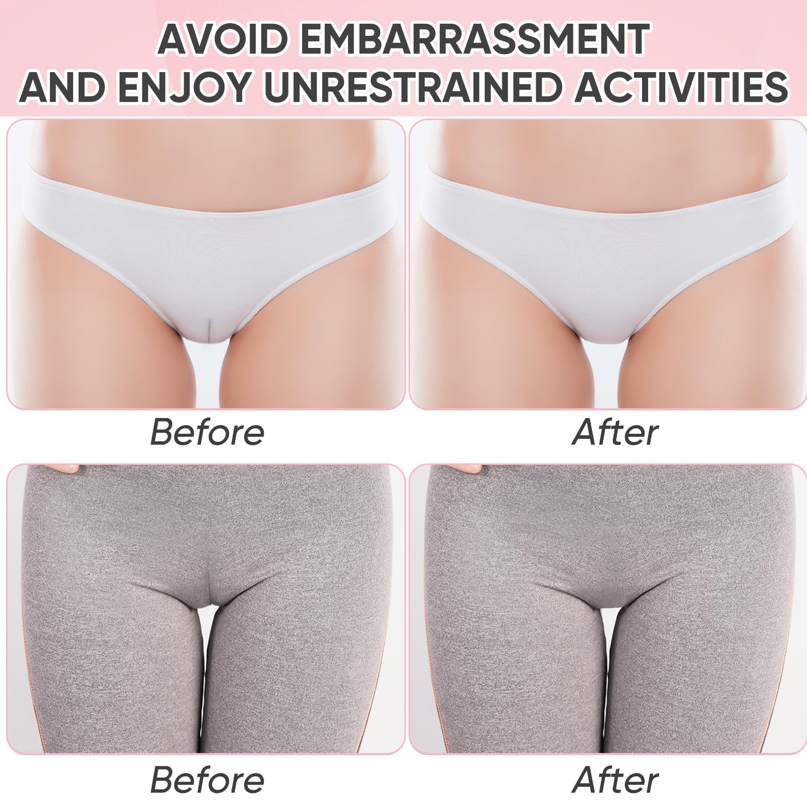 PRISESSA concealer worn under tight jeans demonstrating unseen lines benefit
