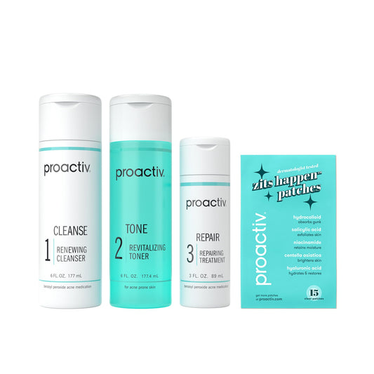 Proactiv 3‑Step front packaging showing full 90 day kit benefits