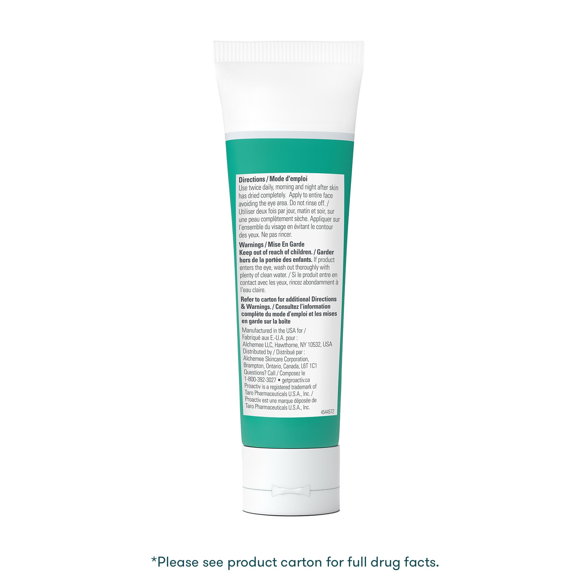 Proactiv ingredient label highlighting azelaic acid and hydrators