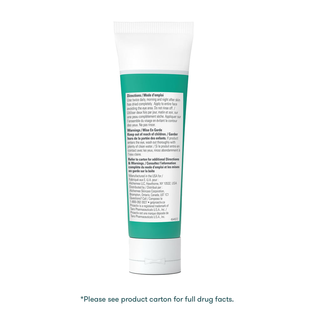 Proactiv ingredient label highlighting azelaic acid and hydrators