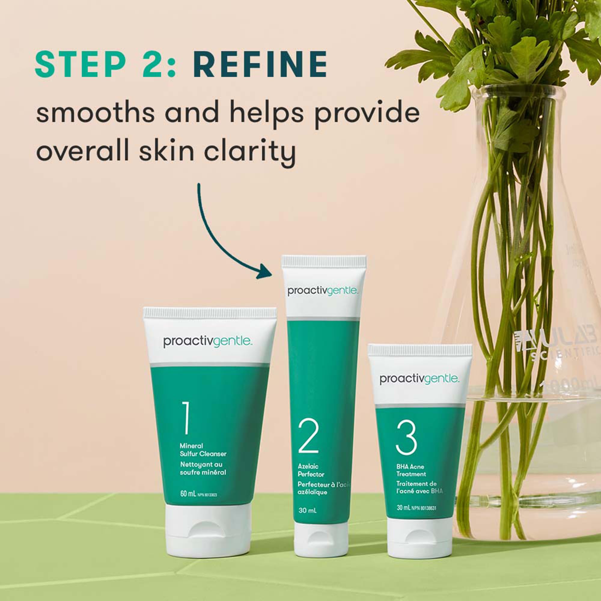 Proactiv on bathroom counter staged to show daily routine use