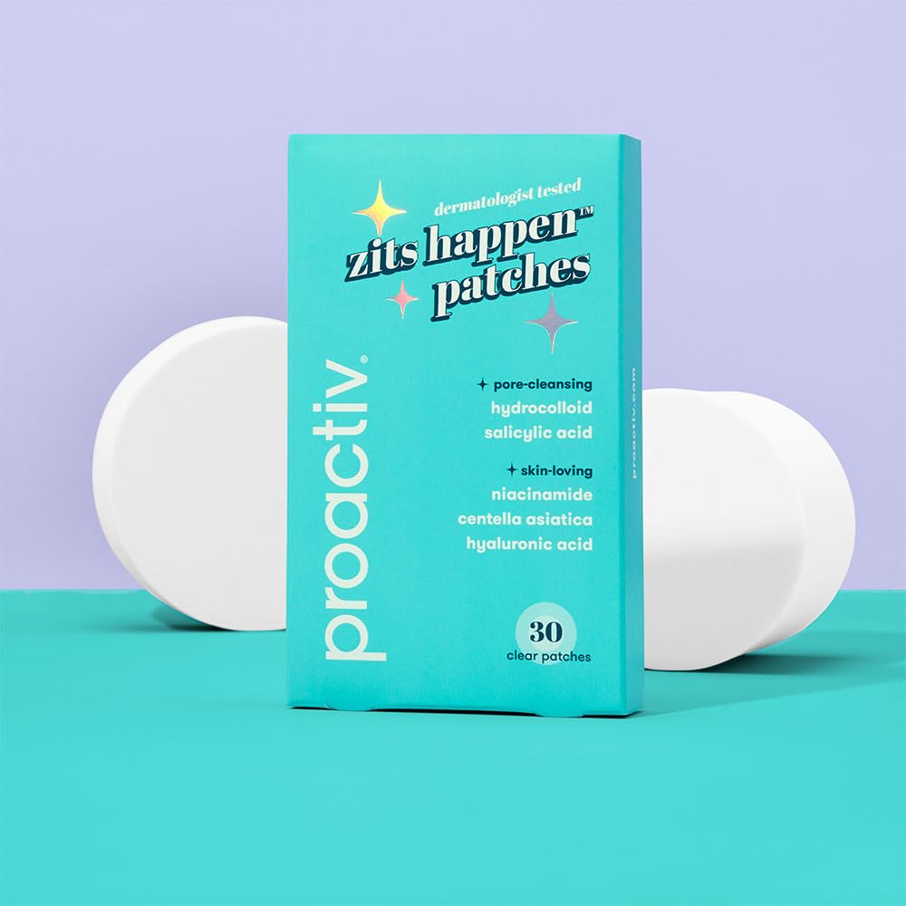 Proactiv patch applied on facial blemish for discreet protection