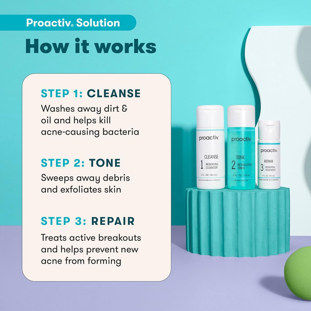 Proactiv Revitalizing Toner being dispensed to demonstrate gentle exfoliation and prep
