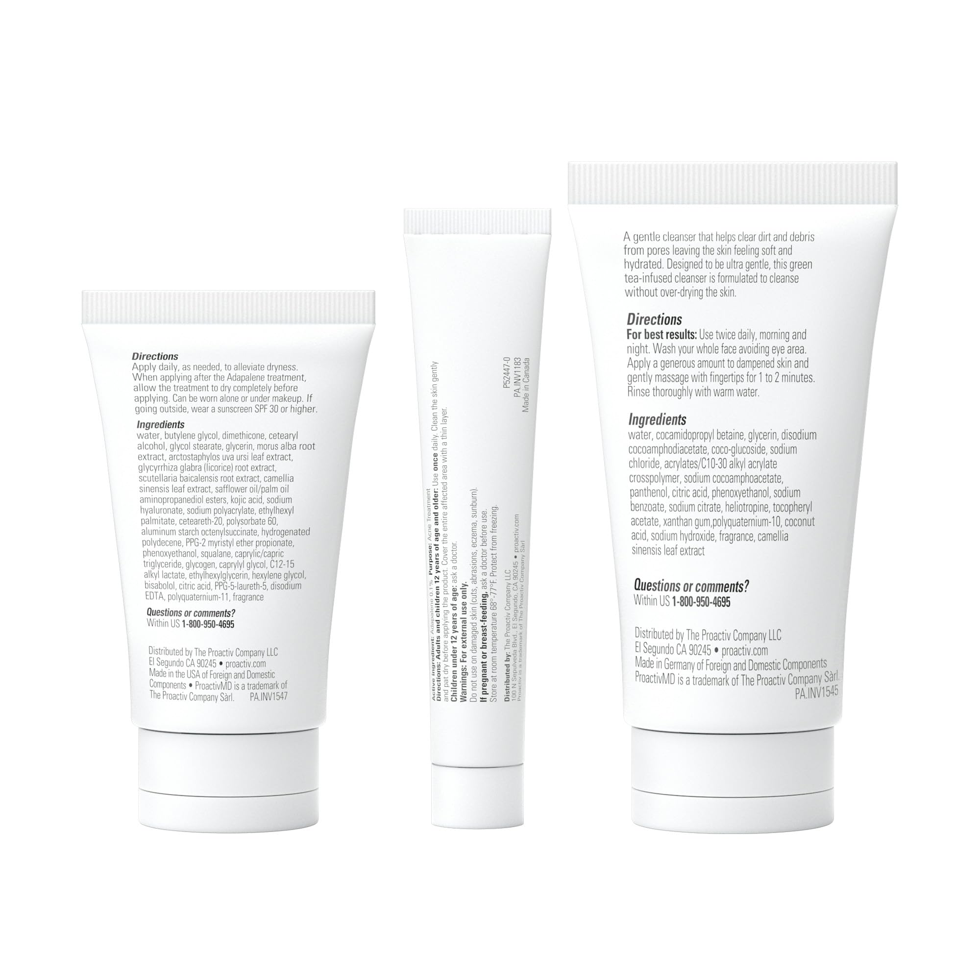 ProactivMD ingredients label close-up showing key formulation transparency