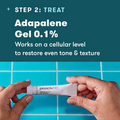 ProactivMD products staged on bathroom counter portraying a simple routine