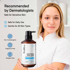 ProBliva applied between toes demonstrating targeted fungal relief
