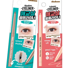 Produco thebom dual-pencil front view showing both shades and sharpener for versatile use