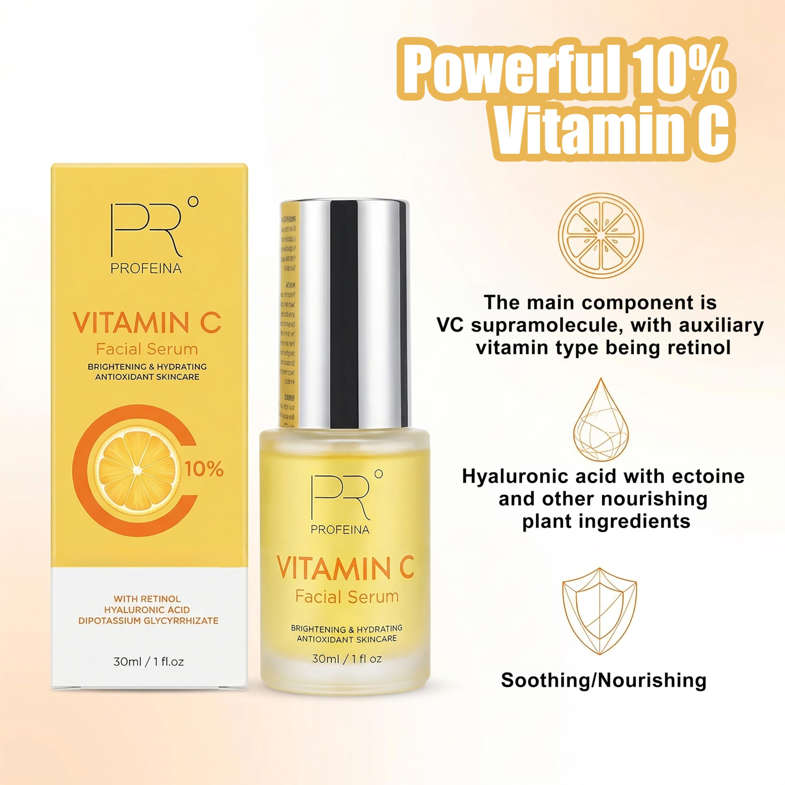 PROFEINA bottle with moisturizer and sunscreen illustrating layering use