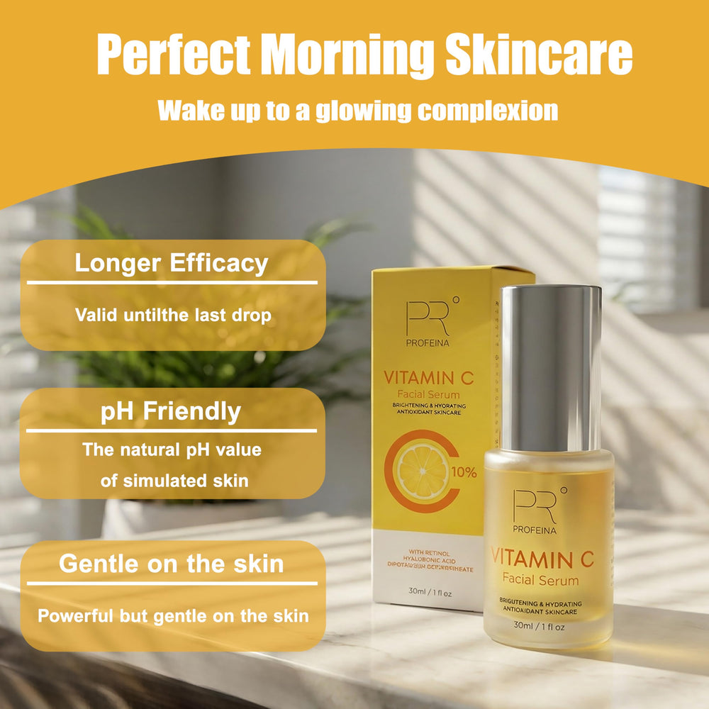 PROFEINA serum texture drop demonstrating lightweight absorption and glow