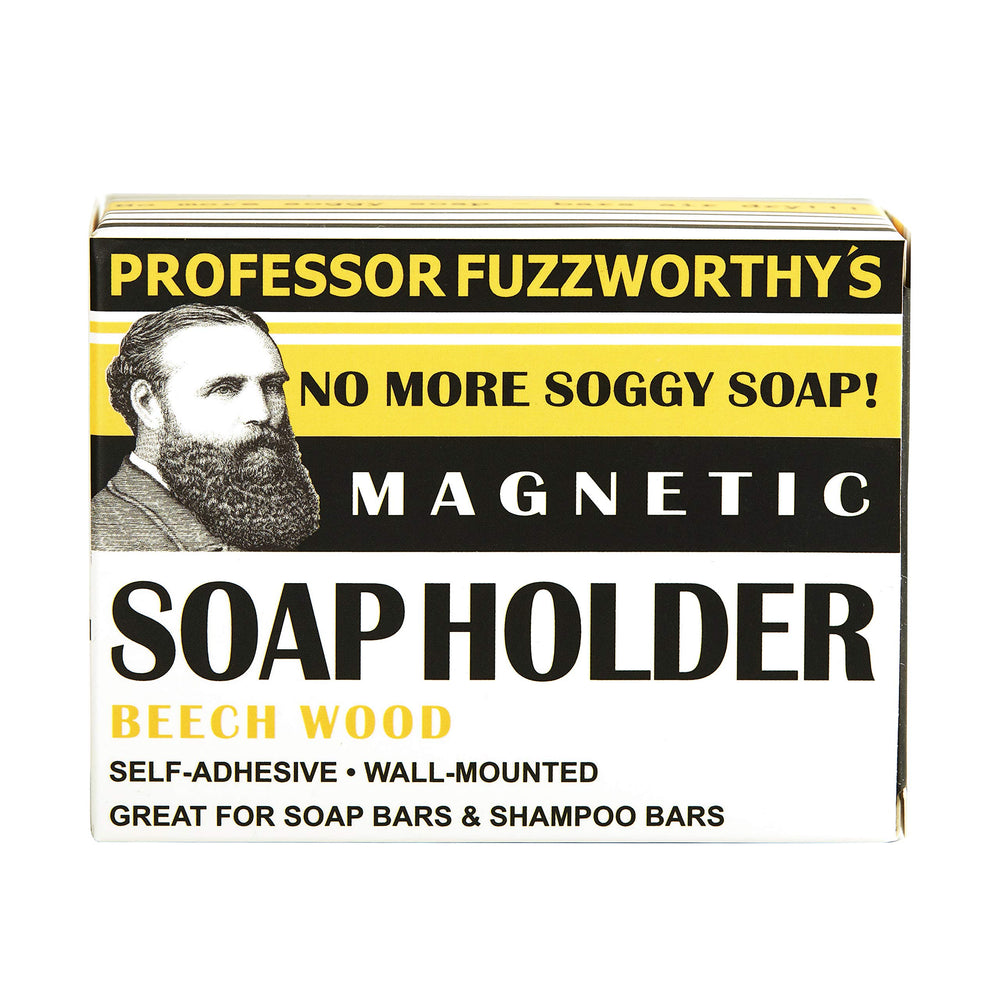 Professor Fuzzworthy metal cap close-up demonstrating secure soap attachment benefit