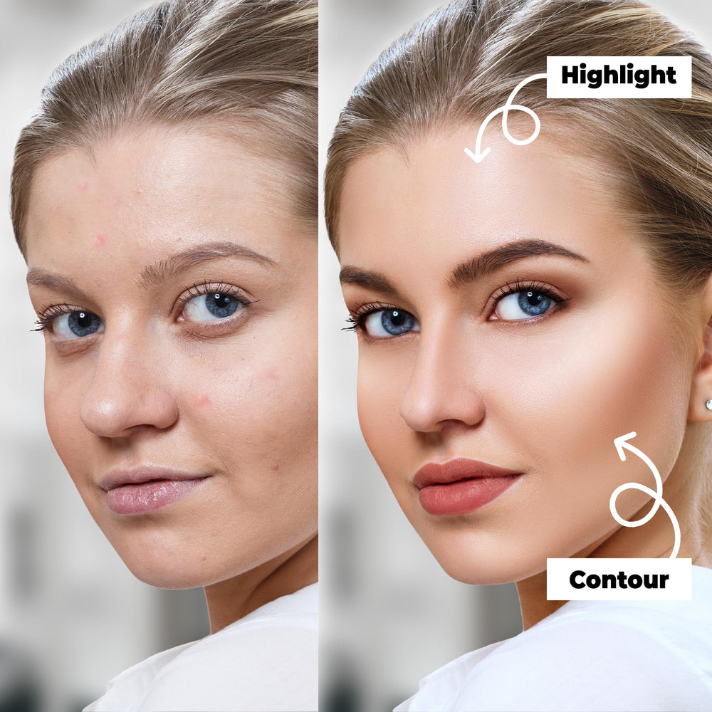 Profusion palette applied on model demonstrating natural definition and glow