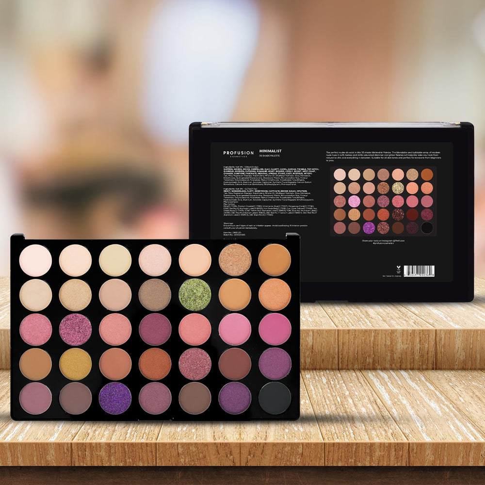 Profusion Cosmetics palette applied on model showing versatile everyday to glam looks