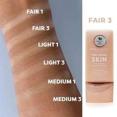 Profusion Cosmetics bottle in hand showing scale and portable size