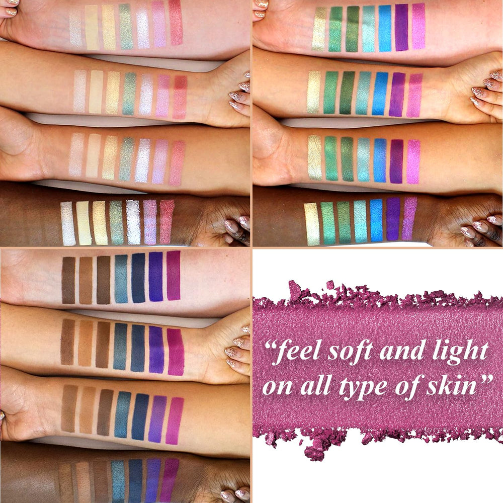 Profusion Cosmetics applied eye look demonstrating pigment payoff