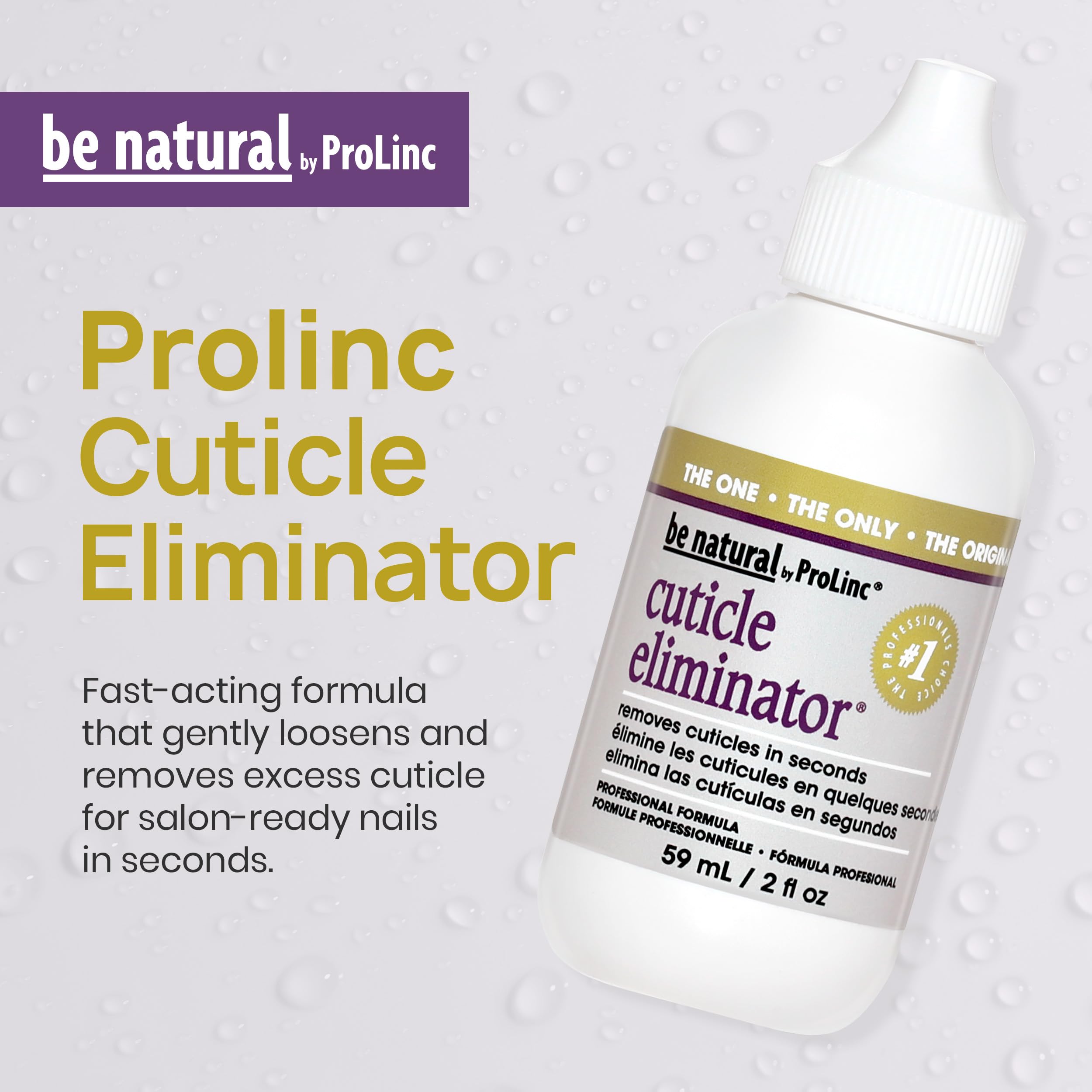 ProLinc liquid applied at cuticle line demonstrating quick softening