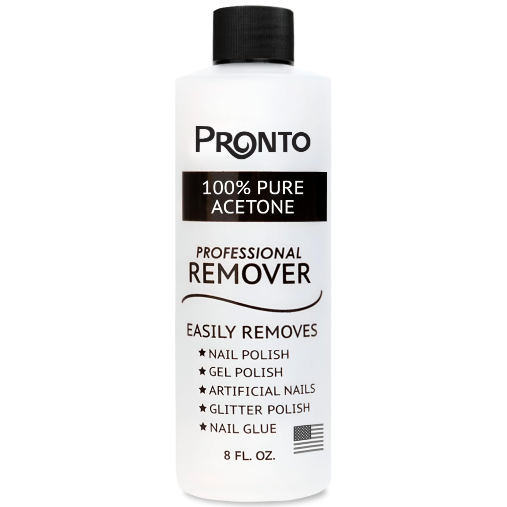 Pronto front bottle showing label and volume for quick identification and trust