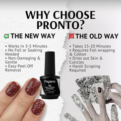 Pronto size and scale next to manicure tools for travel-friendly benefit