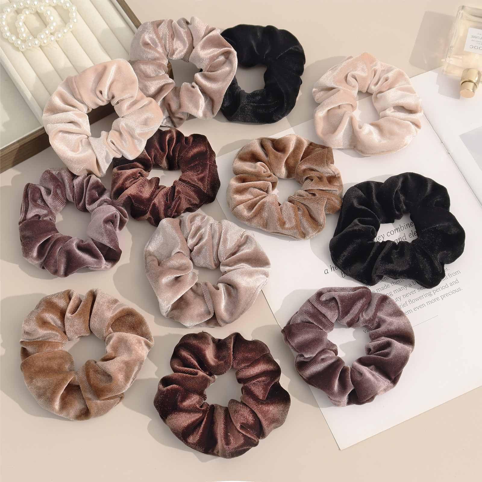PROPOG scrunchie next to ruler showing 4.3-inch size and proper fit benefit