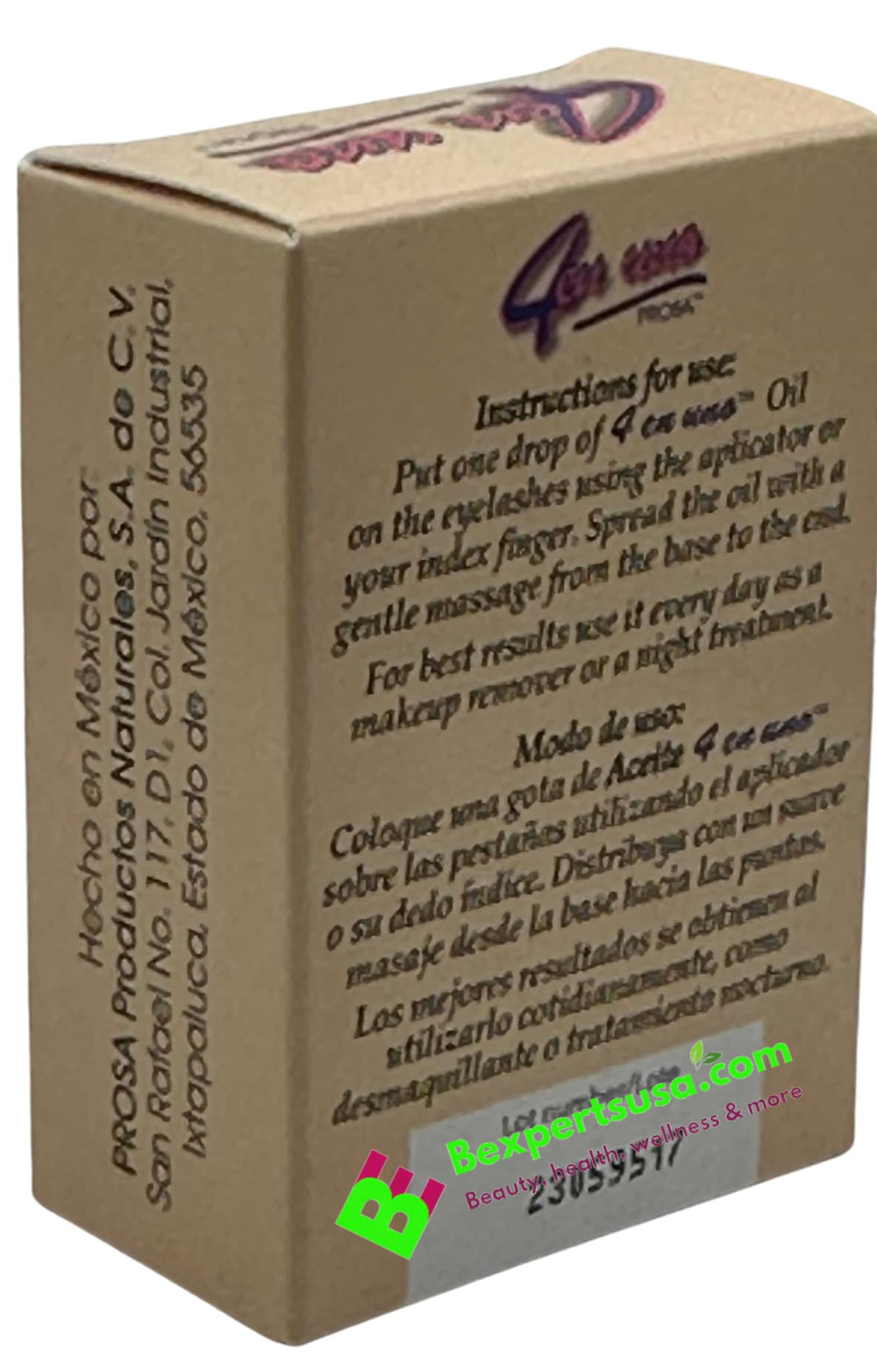 Prosa on bathroom vanity suggesting nightly routine and easy use